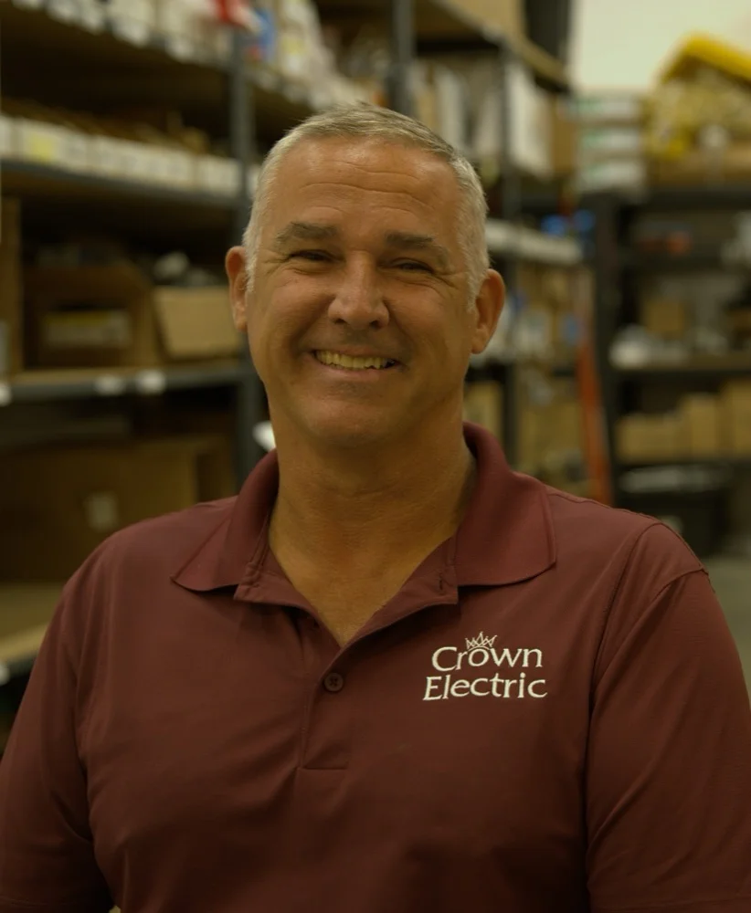 Nathan Henifin, owner of Crown Electric, in the Crown Electric shop in Vancouver, WA